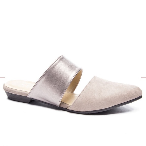Chinese Laundry Shoes - Taupe/Rose Gold Metallic Chinese Laundry Mule
